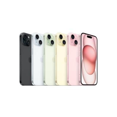 Várias cores do novo iphone 15 um ao lado do outro para mostrar como comprar um iphone 15 parcelado no boleto